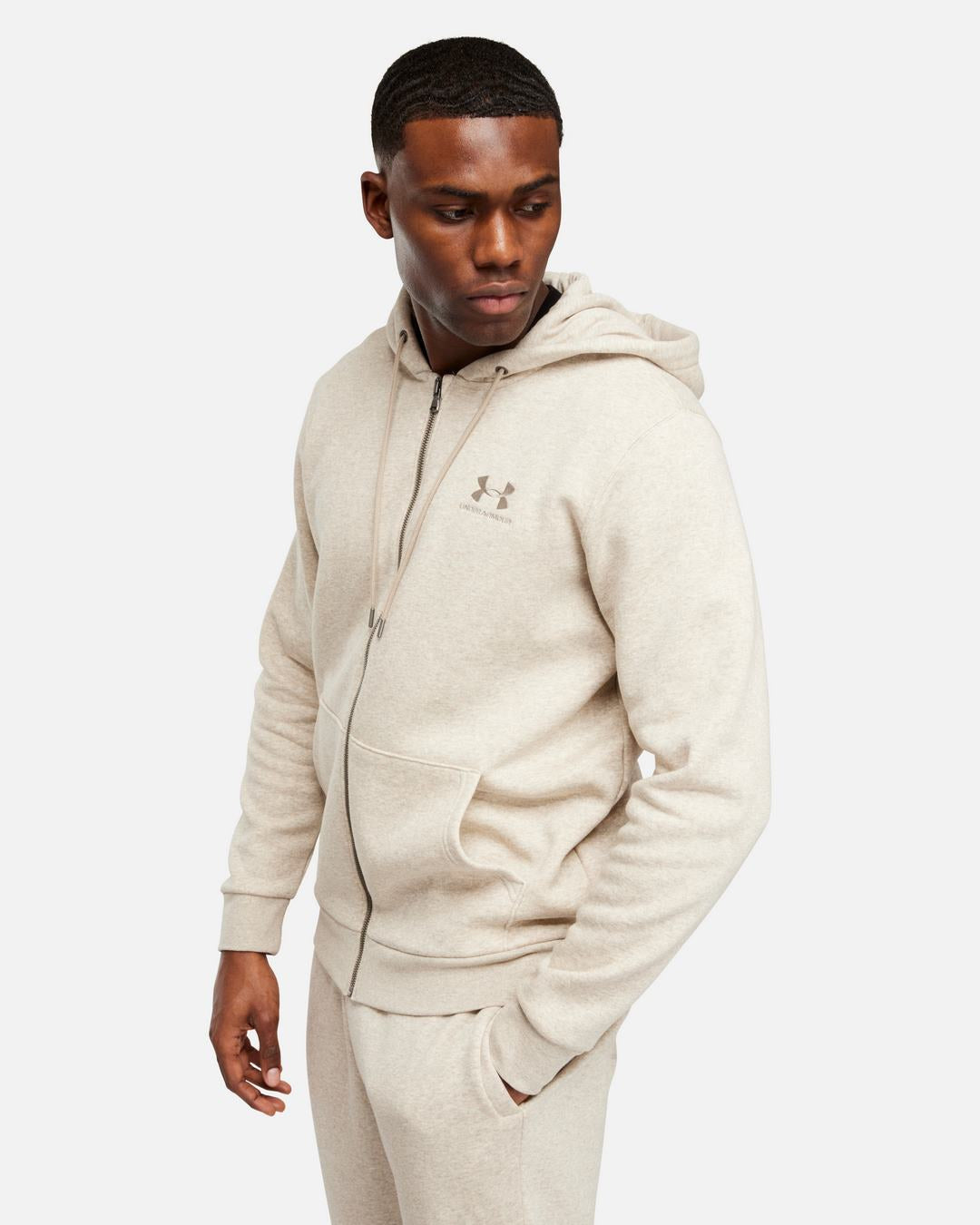 Sweat à Capuche Under Armour Essential Fleece - Beige
